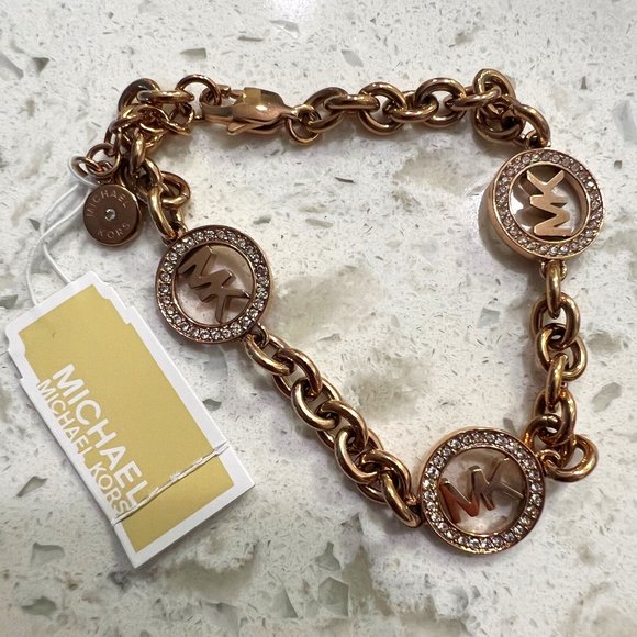 Michael Kors Logo Circles Adjustable Bracelet - Picture 1 of 2